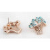 Серьги SWAROVSKI Корзиночка с голубым