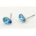 Ювелирные серьги Swarovski Капля любви голубая