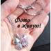 Розовый кулон Клевер SWAROVSKI