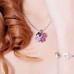 Розовый кулон Клевер SWAROVSKI