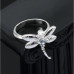 Кольцо в стиле Tiffany Стрекоза с цирконом