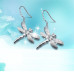 Серьги в стиле TIFFANY Стрекозки с цирконами