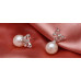 Серьги CHANEL Жемчужинки с бантиком платина