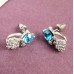Ювелирные серьги Swarovski Кошки с бантом