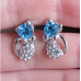 Ювелирные серьги Swarovski Кошки с бантом