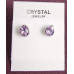 Ювелирные серьги Swarovski Капля любви сиреневая