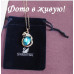Ювелирная подвеска Тигрица gold blue с кристаллом
