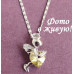 Подвеска SWAROVSKI Ангел с желтым кристаллом