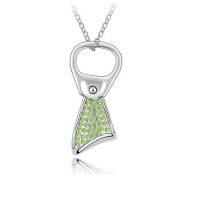 Подвеска SWAROVSKI Глам открывашка салатовая