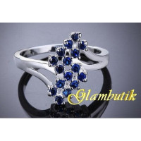 Серебрённое кольцо Синие грёзы