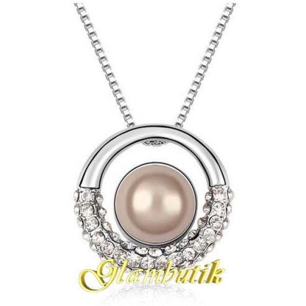 Подвеска CHANEL Мисси карамель в белом