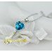 Подвеска SWAROVSKI Ключ голубой с кристаллом