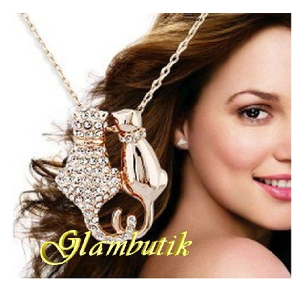 Подвеска SWAROVSKI Влюбленные кошки
