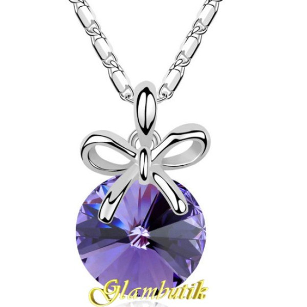 Подвеска SWAROVSKI Бант с кристаллом