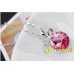 Подвеска SWAROVSKI Бант с розовым кристаллом