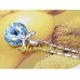 Подвеска SWAROVSKI Бант с голубым кристаллом
