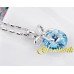 Подвеска SWAROVSKI Бант с голубым кристаллом