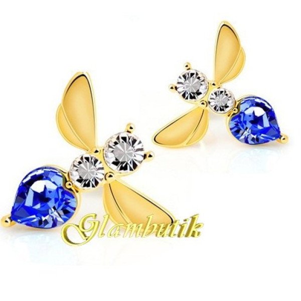 Ювелирные серьги Swarovski  Bee and flower