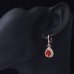 Ювелирные серьги Гранатовые капли
