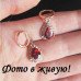 Ювелирные серьги Гранатовые капли