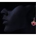 Ювелирные серьги Сердца красных бриллиантов