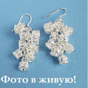 Сережки TIFFANY Гронь корон