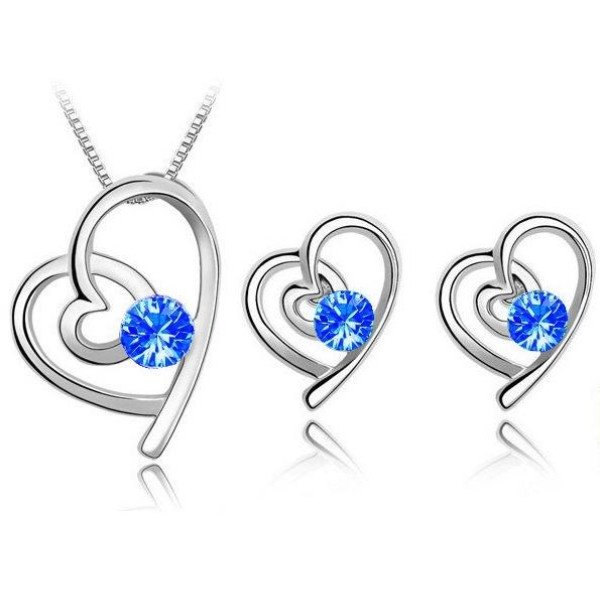 Ювелирный комплект  Heart to Heart Sapphire