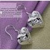 Серьги посеребренные Сердце ажурное – 2188