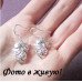 Серьги посеребренные стиль Зайчата на месяце – 2210-2