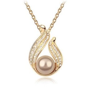 Подвеска CHANEL Bella с карамельным жемчугом