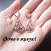 Ювелирные серьги Sprig of crystals фиолет