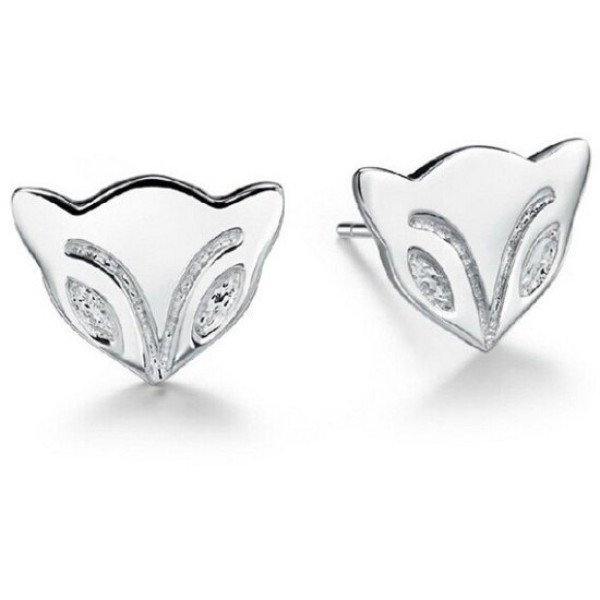 Серьги Лисы в серебре