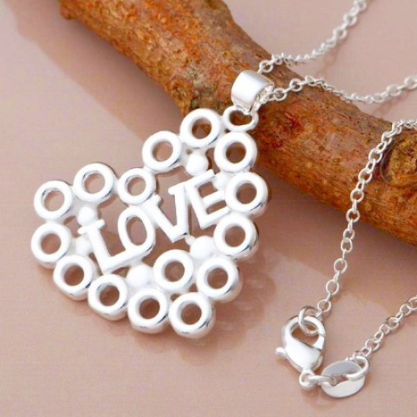Подвеска на цепи Tiffany Воздушное сердце Love