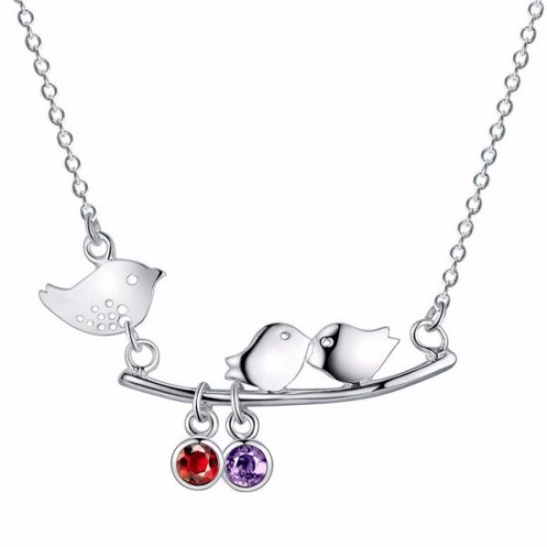 Подвеска Tiffany Птички с кристаллами
