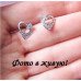 Ювелирные серьги Бриллиантовые сердца