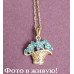 Подвеска SWAROVSKI Корзиночка с голубым