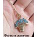 Подвеска SWAROVSKI Корзиночка с голубым