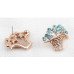 Серьги SWAROVSKI Корзиночка с голубым