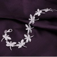 Браслет в стиле TIFFANY Стрекозки с цирконами