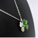Салатовый кулон Клевер SWAROVSKI