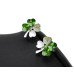 Комплект SWAROVSKI Клевер салатовый  в платине