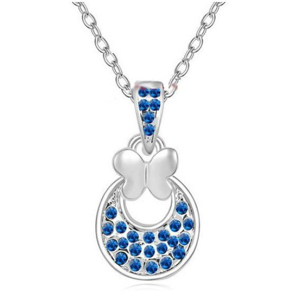 Подвеска SWAROVSKI Искры лета синие 