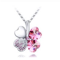 Розовый кулон Клевер SWAROVSKI