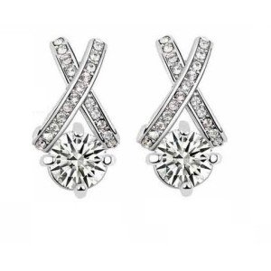 Золотые серьги Chanel Анфея в белом