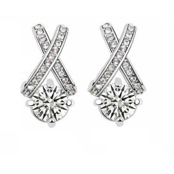 Золотые серьги Chanel Анфея в белом