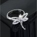 Кольцо в стиле Tiffany Стрекоза с цирконом