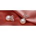 Серьги CHANEL Жемчужинки с бантиком платина
