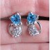 Ювелирные серьги Swarovski Кошки с бантом
