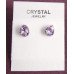 Ювелирные серьги Swarovski Капля любви сиреневая