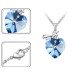 Подвеска SWAROVSKI Сердце с узелком синяя